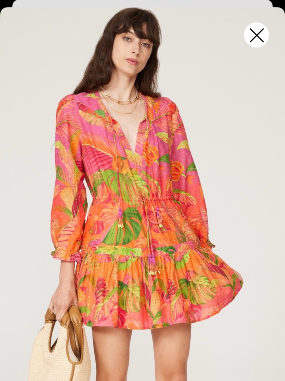 FARM Rio Ombre Forest Mini Dress Size XXS